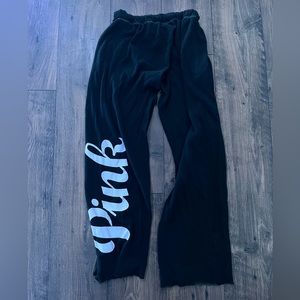 pink open leg sweatpants